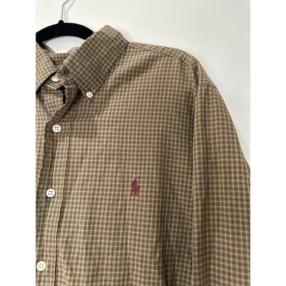 Retro Vintage Look Polo Button Down Size 16.5/ L - Picture 3 of 4